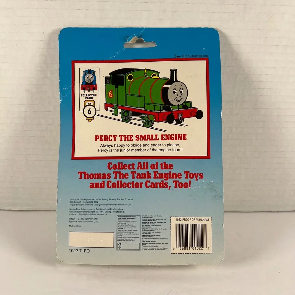 Vintage 1991 ERTL Shining Time Station Percy The Small Engine Die-Cast Metal